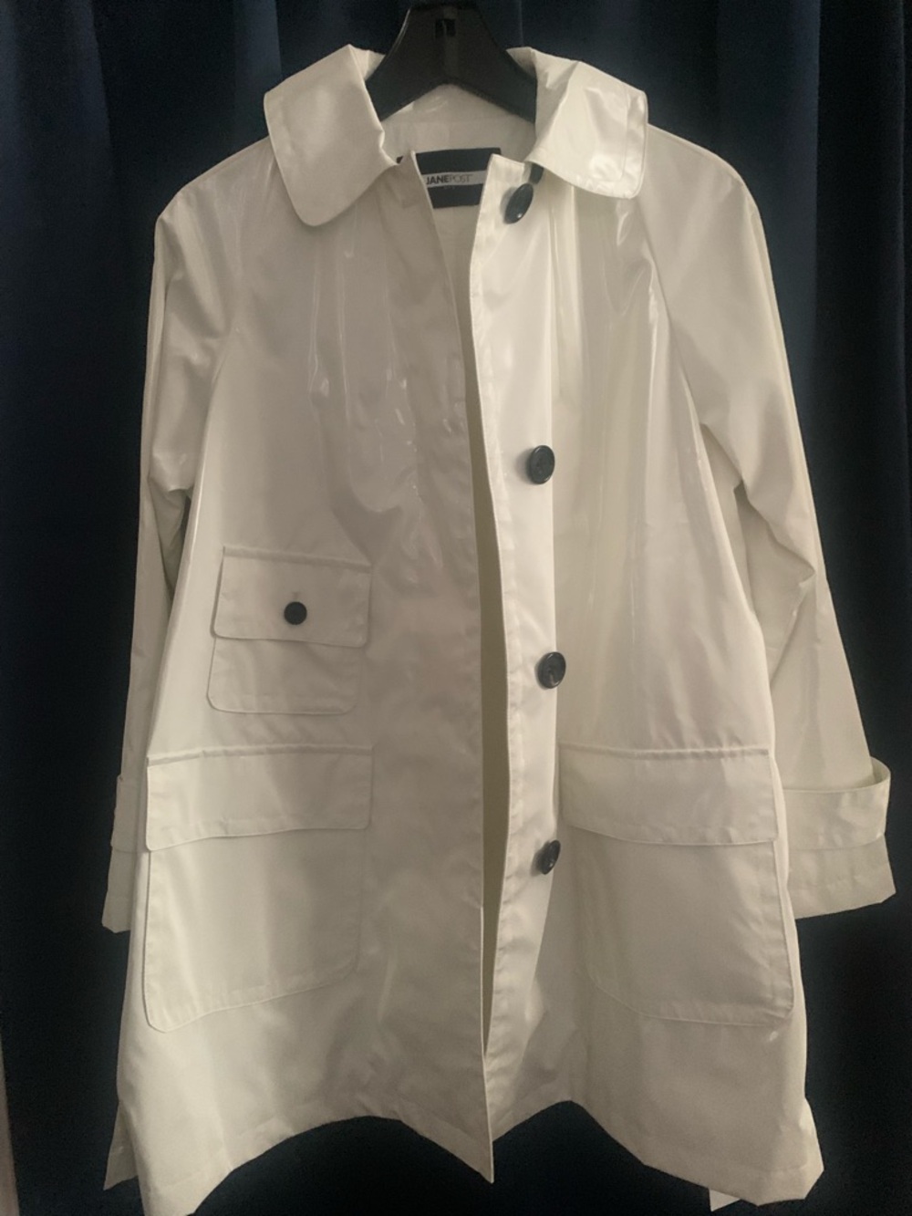 Jane Post White Slicker with Raglan Sleeves - Picture 5 of 6
